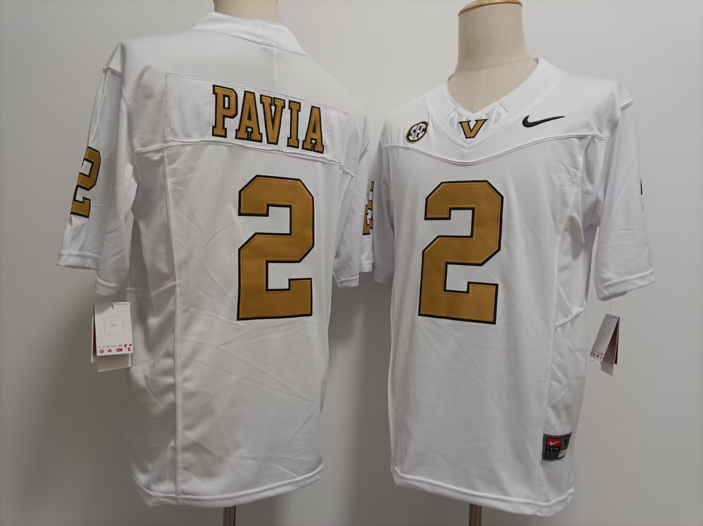 Men Vanderbilt Commodores #2 Diego Pavia  White 2024 Nike NCAA jersey